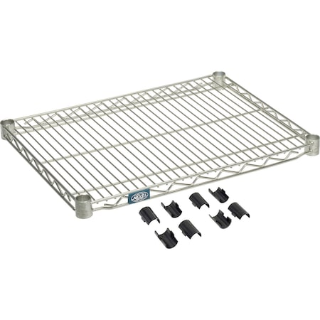 Nexel Poly-Z-Brite Wire Shelf 24inW x 18inD S1824Z